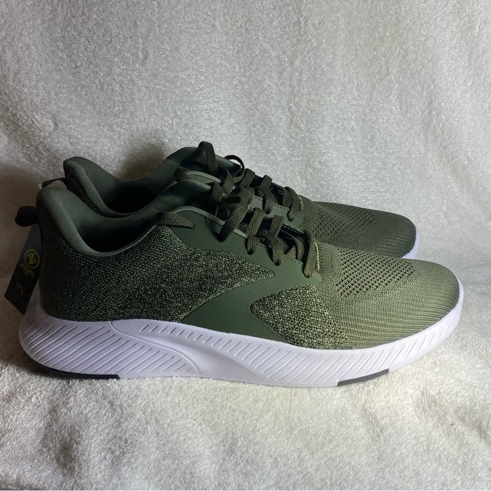Athletic Works Shoes Mens Size 11.5 Joggers Olive Green‎ Lace Up Sneakers NEW